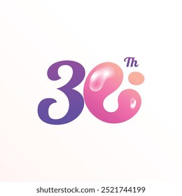 30. Jahrestag Feier Nummer Vektor Design Collection