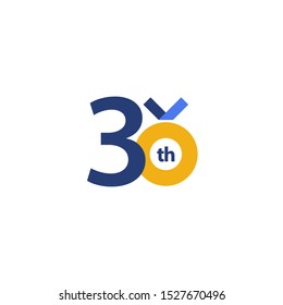 30 th Anniversary Celebration Vector Template Design Illustration