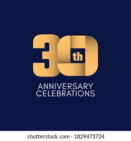 30 th Anniversary Celebration Vector Template Design Illustration