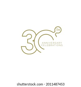 30 Th Anniversary Celebration Vector Template Design Illustration