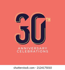 30 Th Anniversary Celebration Vector Template Design Illustration