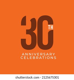 Ilustración De Diseño De Plantilla De Vector De Celebración Del 30 Aniversario