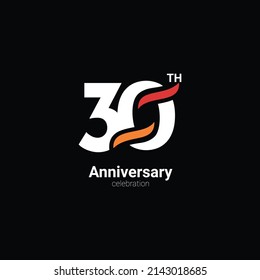 30 Th Anniversary Celebration Vector Template Design Illustration