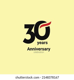 30 Th Anniversary Celebration Vector Template Design Illustration