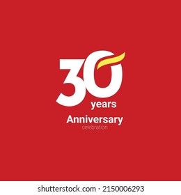 30 Th Anniversary Celebration Vector Template Design Illustration