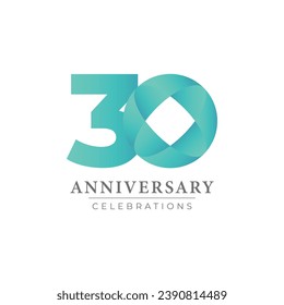 Ilustración De Diseño De Plantilla De Vector De Celebración Del 30 Aniversario