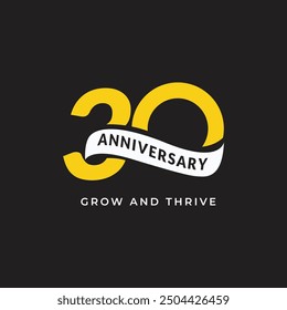 30 Th Anniversary Celebration Vector Template Design Illustration