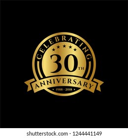 30 th Anniversary celebrations emblems vector , anniversary template design for web, game ,Creative poster, booklet, leaflet, flyer, magazine, invitation card and other us