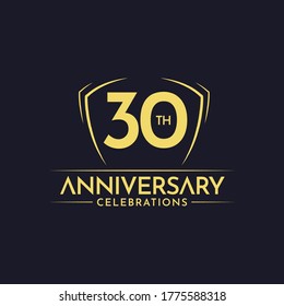 30 Th Anniversary Celebrations Vector Template Design Illustration