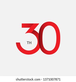 30. Jubiläumsvorlagendesign-Illustration