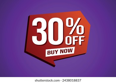 30% thirty percent off buy now poster banner graphic design icon logo sign symbol social media website coupon

