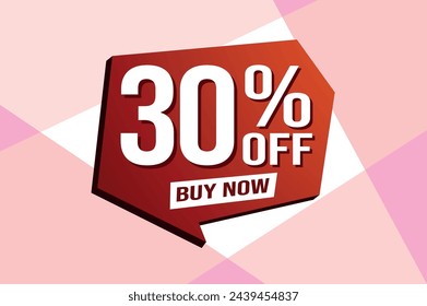 30% thirty percent off buy now poster banner graphic design icon logo sign symbol social media website coupon

