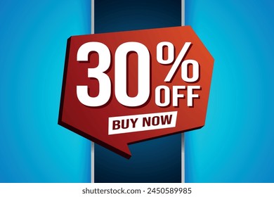 30% thirty percent off buy now poster banner graphic design icon logo sign symbol social media website coupon

