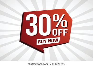 30% thirty percent off buy now poster banner graphic design icon logo sign symbol social media website coupon

