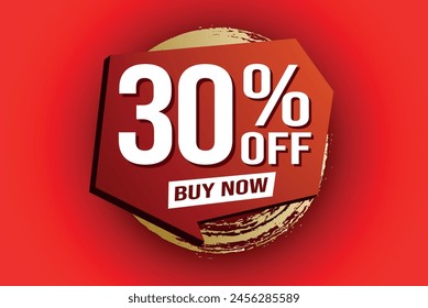 30% thirty percent off buy now poster banner graphic design icon logo sign symbol social media website coupon

