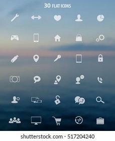 30 transparent icons for web design and apps