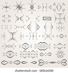 30 vintage abstract elements