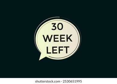 30 semana izquierda, icono, stile, temporizador, cuenta regresiva, reloj, tiempo, fondo, Plantilla, 30 semana izquierda cuenta regresiva, pegatina, Anuncio izquierdo, negocio, venta, Botón de la etiqueta
