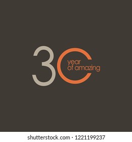 30 Year of Amazing Vector Template Design Illustration