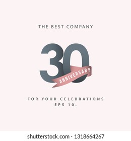 30 Year Anniversary Celebration Vector Template Design Illustration