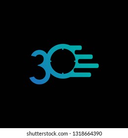 30 Year Anniversary Celebration Vector Template Design Illustration