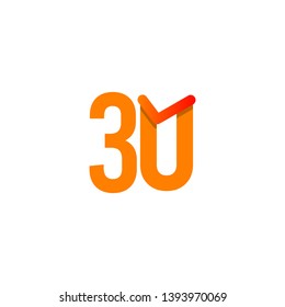 30 Year Anniversary Celebration Vector Template Design Illustration