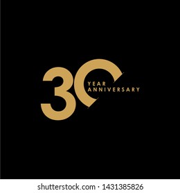 30 Year Anniversary Celebration Vector Template Design Illustration