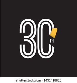 30 Year Anniversary Celebration Vector Template Design Illustration