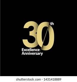 30 Year Anniversary Celebration Vector Template Design Illustration