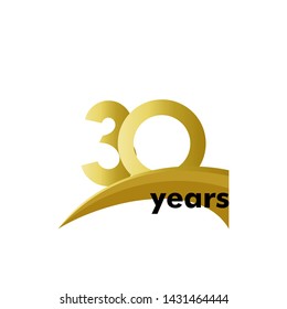 30 Year Anniversary Celebration Vector Template Design Illustration