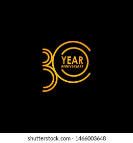 30 Year Anniversary Celebration Vector Template Design Illustration