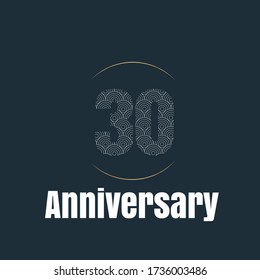 30 year anniversary celebration, vector design for celebrations, invitation cards and greeting cards