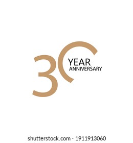 30 year anniversary celebration vector template design illustration