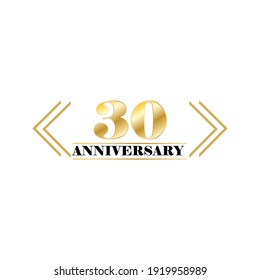 Ilustración de diseño vectorial de la celebración del 30 aniversario