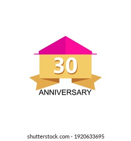30 year anniversary celebration vector template design illustration