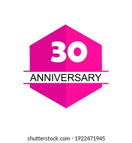 30 year anniversary celebration vector design illustration