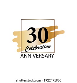 Ilustración de diseño vectorial de la celebración del 30 aniversario
