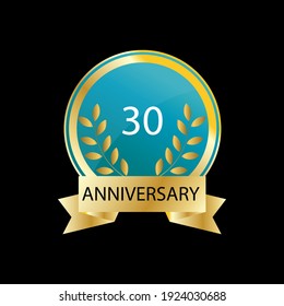 30 year anniversary celebration vector template design illustration