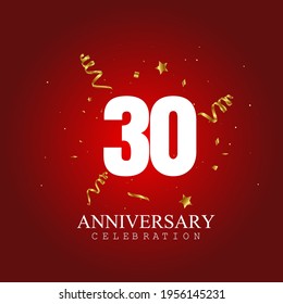 30 year anniversary celebration, vector design for celebrations, invitation cards and greeting cards