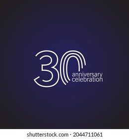 30 year anniversary celebration vector template design illustration