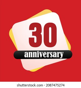 30 year anniversary celebration, vector design for celebrations, invitation cards and greeting cards
