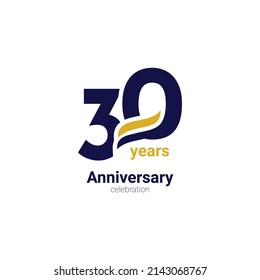 Ilustración de diseño de plantillas vectoriales de celebración de 30 años