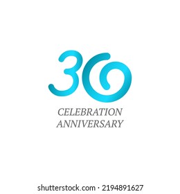 30 Year Anniversary Celebration Vector Template Design Illustration