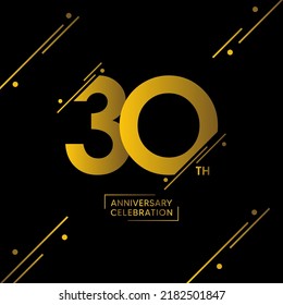 30 year anniversary celebrations logo design concept. vector template illustration