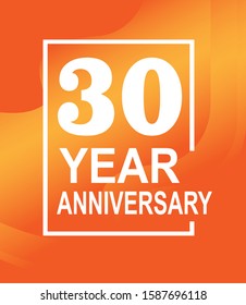30 year anniversary design template. vector design for celebration, invitation card, and greeting card
