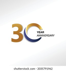 30 Year Anniversary Elegant Vector Template Design Illustration