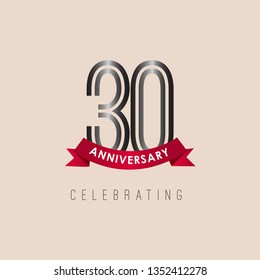 30 year Anniversary Logo Vector Template Design Illustration