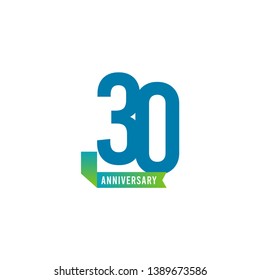 30 Year Anniversary Logo Vector Template Design Illustration