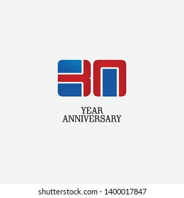 30 Year Anniversary Logo Vector Template Design Illustration