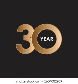 30 Year Anniversary Logo Vector Template